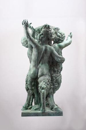 Jugendstil Bronze um 1920 drei tanzende Faune