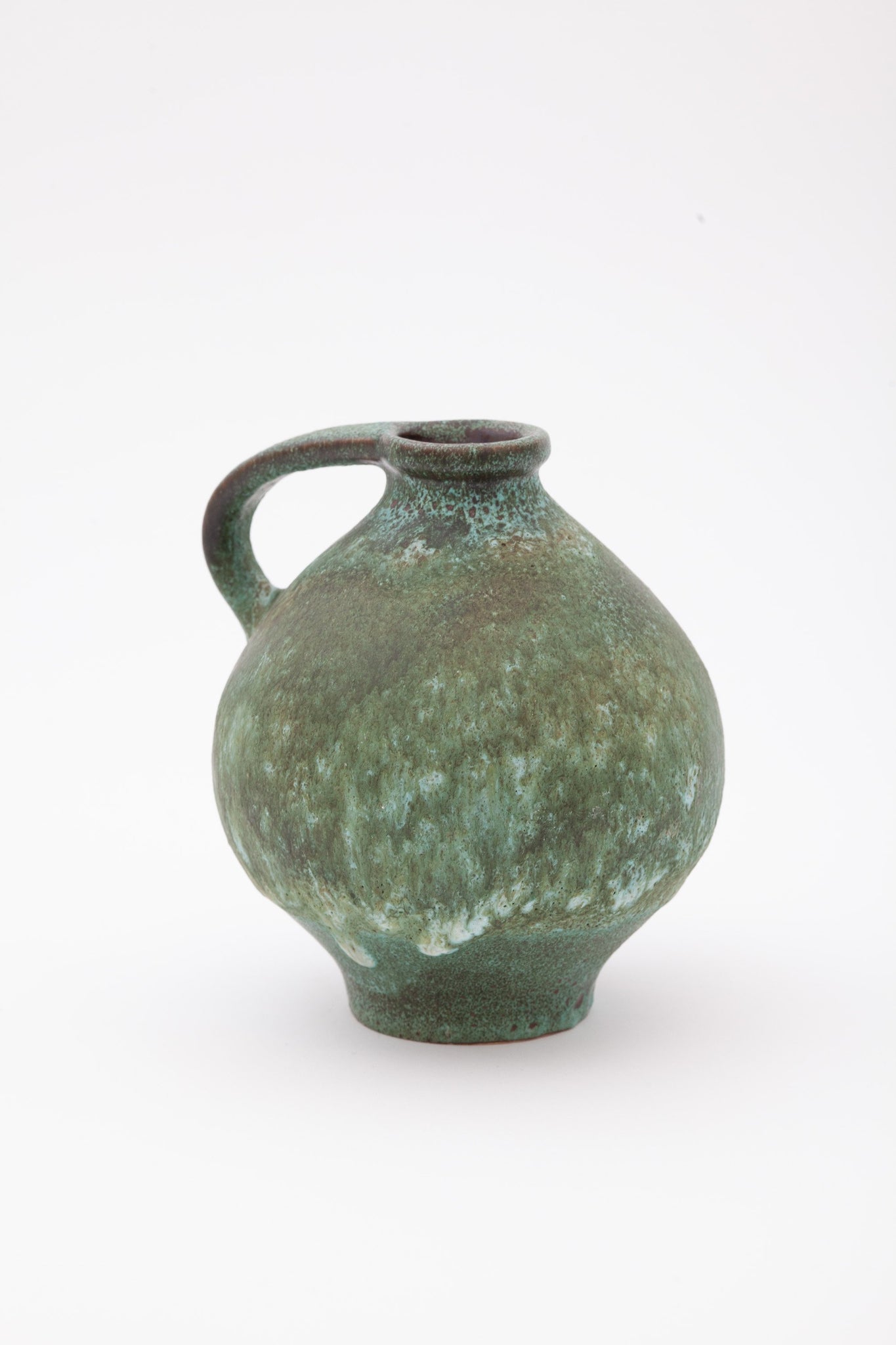 1960er Jahre Keramik Vase Grün