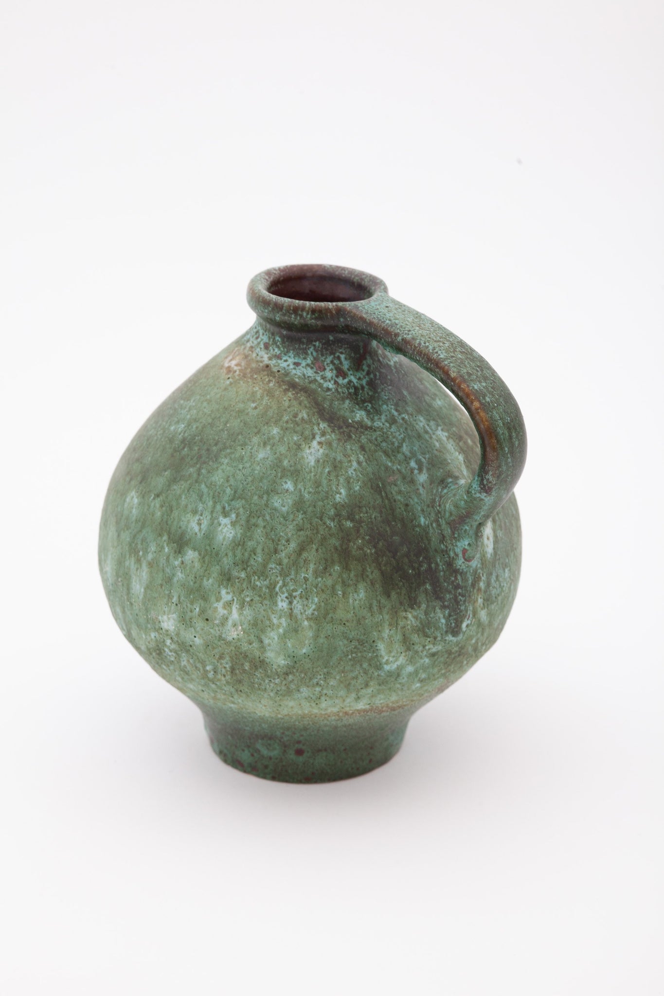 1960er Jahre Keramik Vase Grün