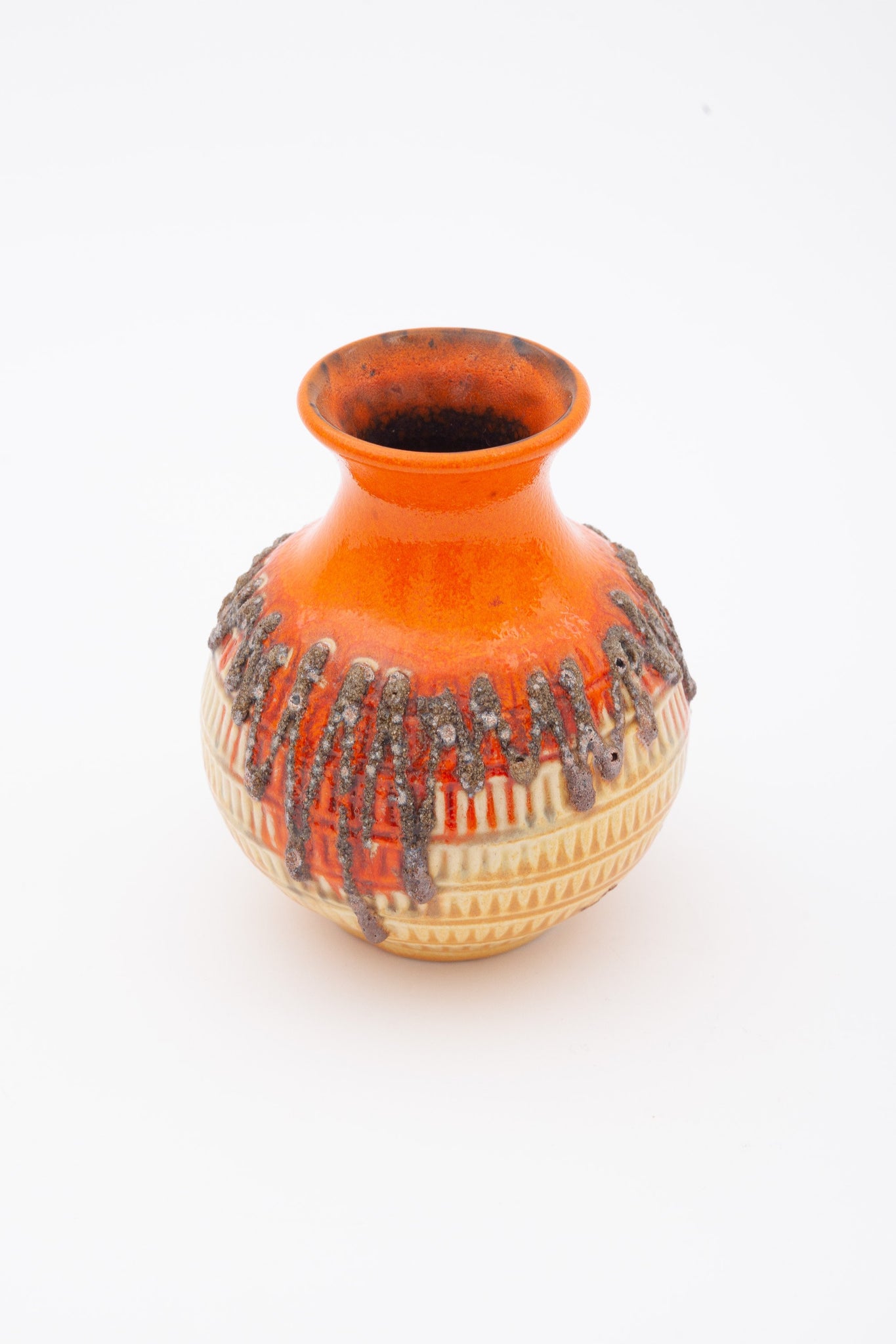 1970er Jahre Lava Keramik Vase